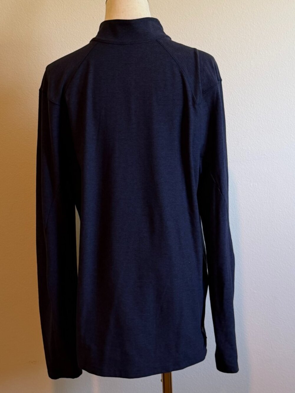 Lululemon Surge Warm 1/2 Zip Heathered Cerulean Blue Black Men’s Large - Picture 6 of 9